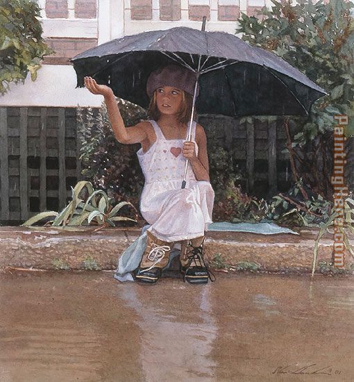 Catching the Rain painting - Steve Hanks Catching the Rain art painting